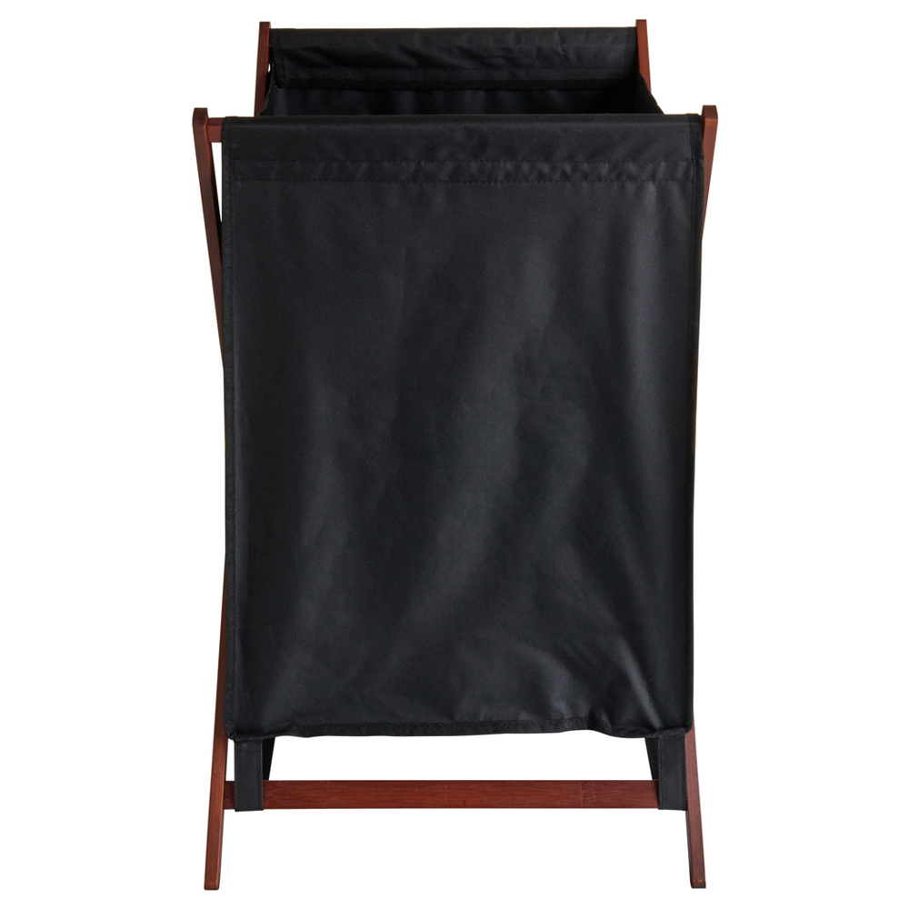 Wilko Folding Laundry Hamper Black Image 3
