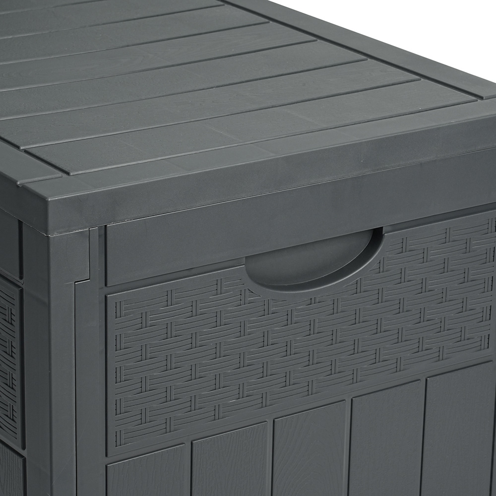 Living and Home Grey Waterproof Rattan Texture Storage Box 126L Image 6
