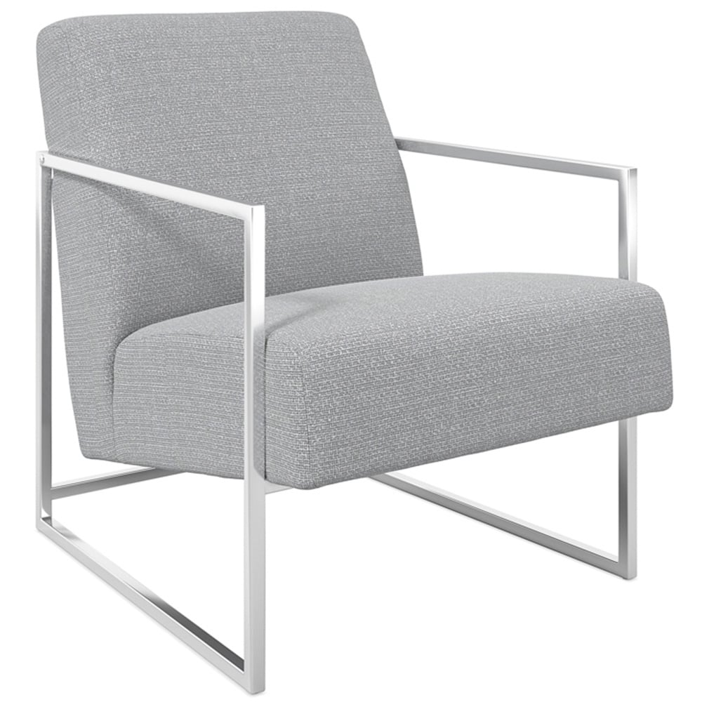 Ritz Dove Grey and Silver Accent Chair Image 2