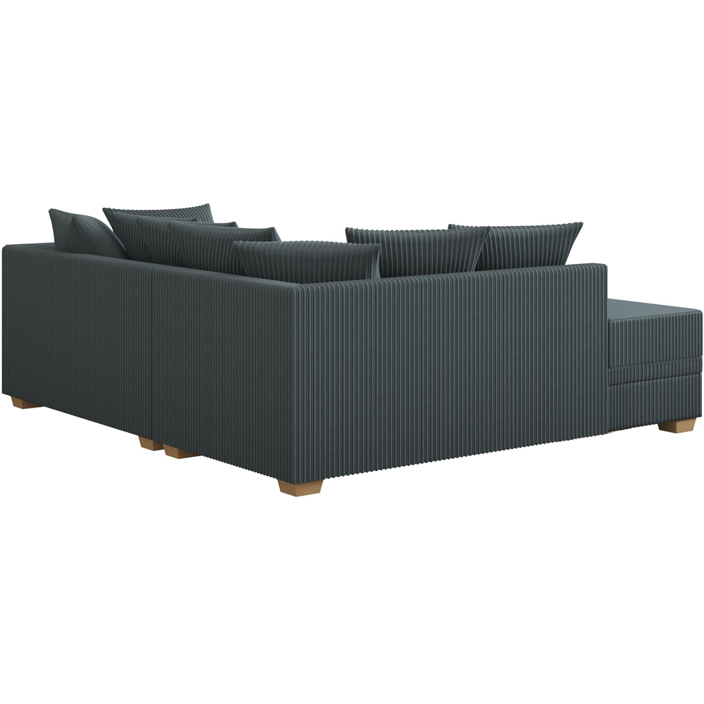 Modo 3 Seater Charcoal Jumbo Cord Left Hand Scatter Back L-Shape Corner Sofa Image 5