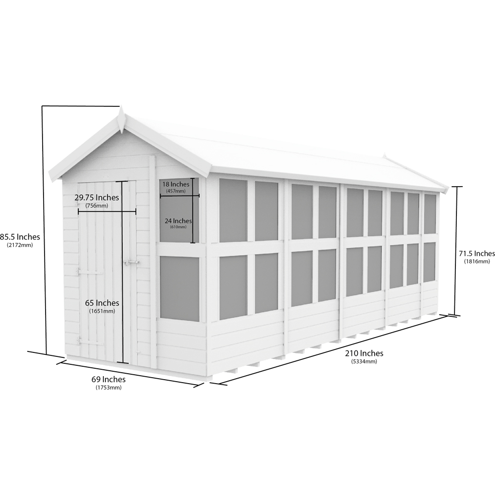 DIY Sheds 6 x 18ft Tongue and Groove Timber Apex Potting Shed Image 7