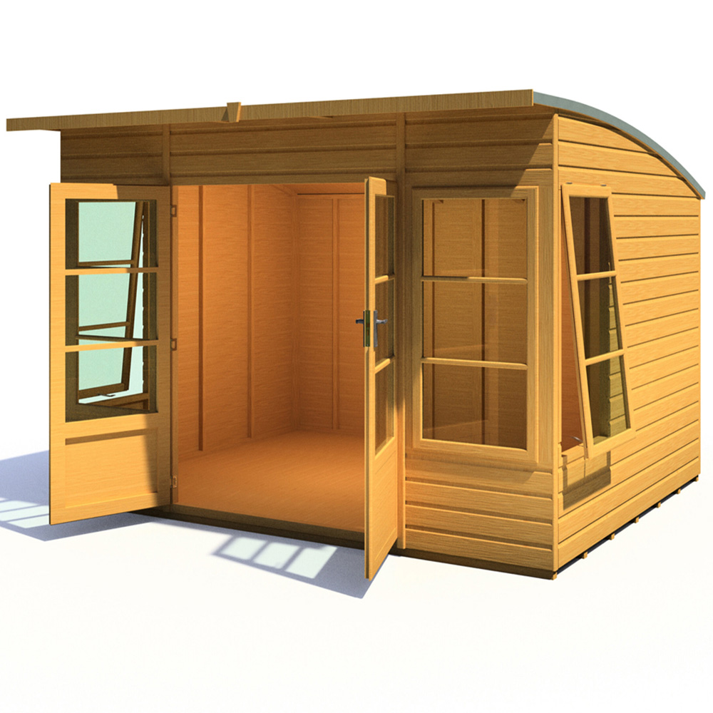 Shire Orchid Pine Wood Curved Roof 10 x 8ft Summerhouse Image 3
