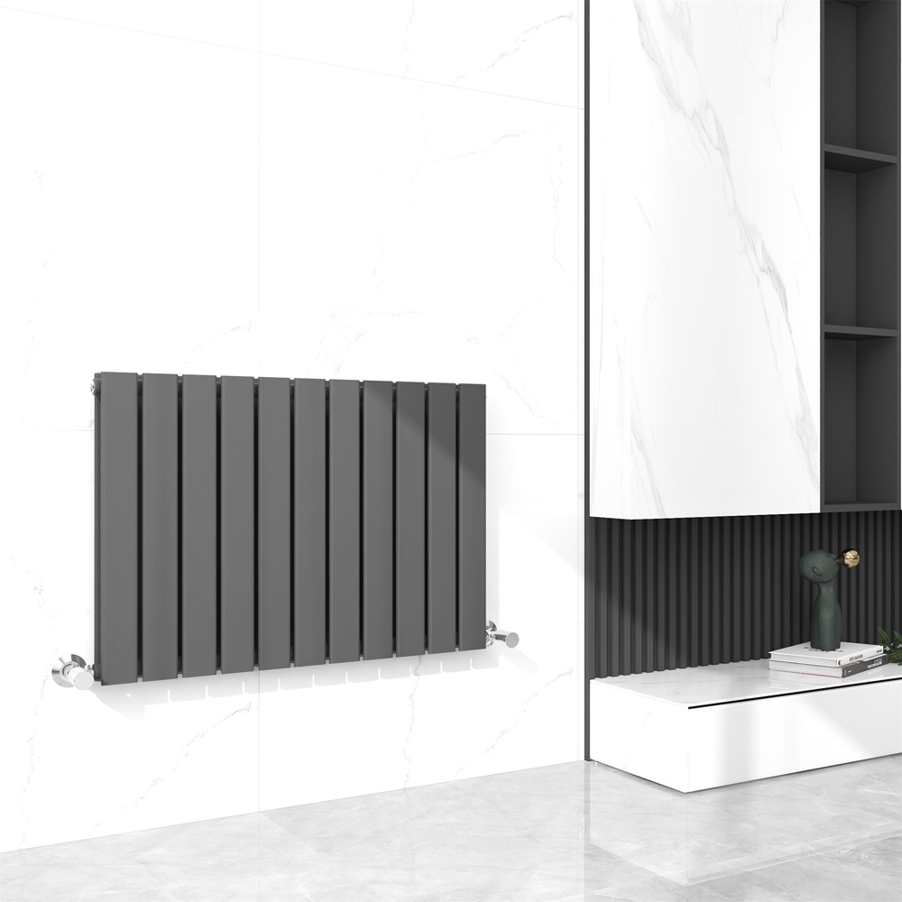 Anthracite 5074 BTU Double Flat Panel Vertical Column Radiator 600 x 748mm Image 2