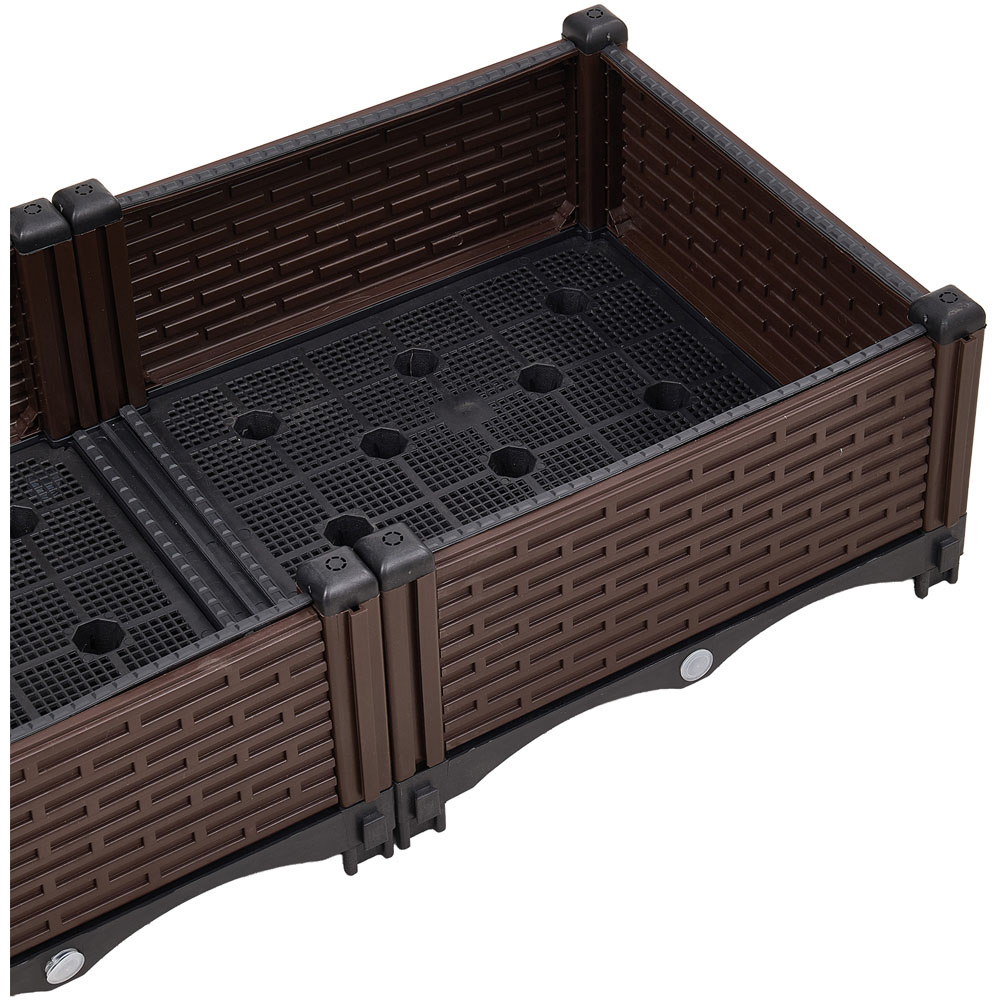 Living and Home Plastic Raised Garden Bed Planter Box 120 x 40 x 19cm Image 5