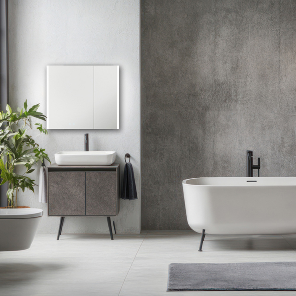 Sorrelis Boreal 2 Door Tunable LED Mirror Cabinet 70 x 80cm Image 5