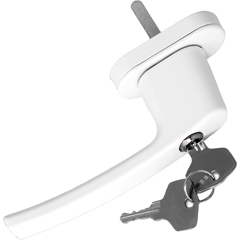tectake White Window Handle 10 Pack Image 1