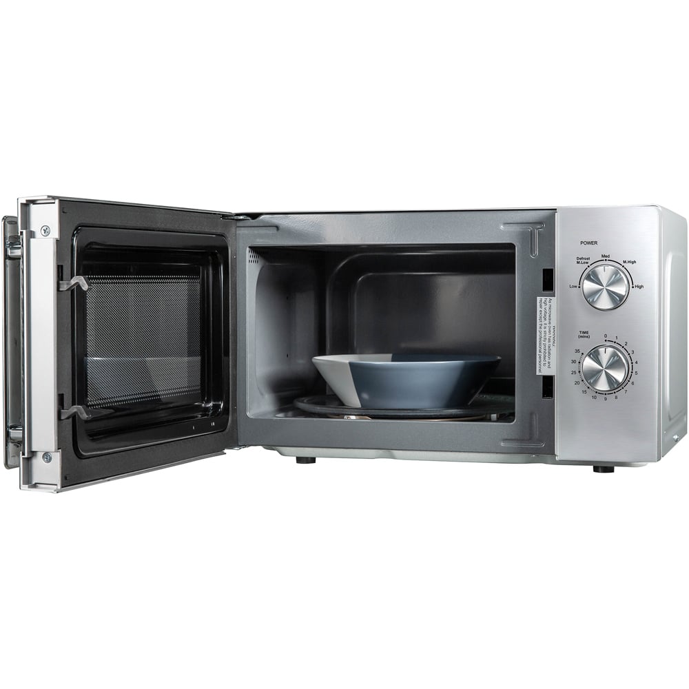 Russell Hobbs RHMM827SS Silver 20L Stainless Steel Compact Manual Microwave 800W Image 3