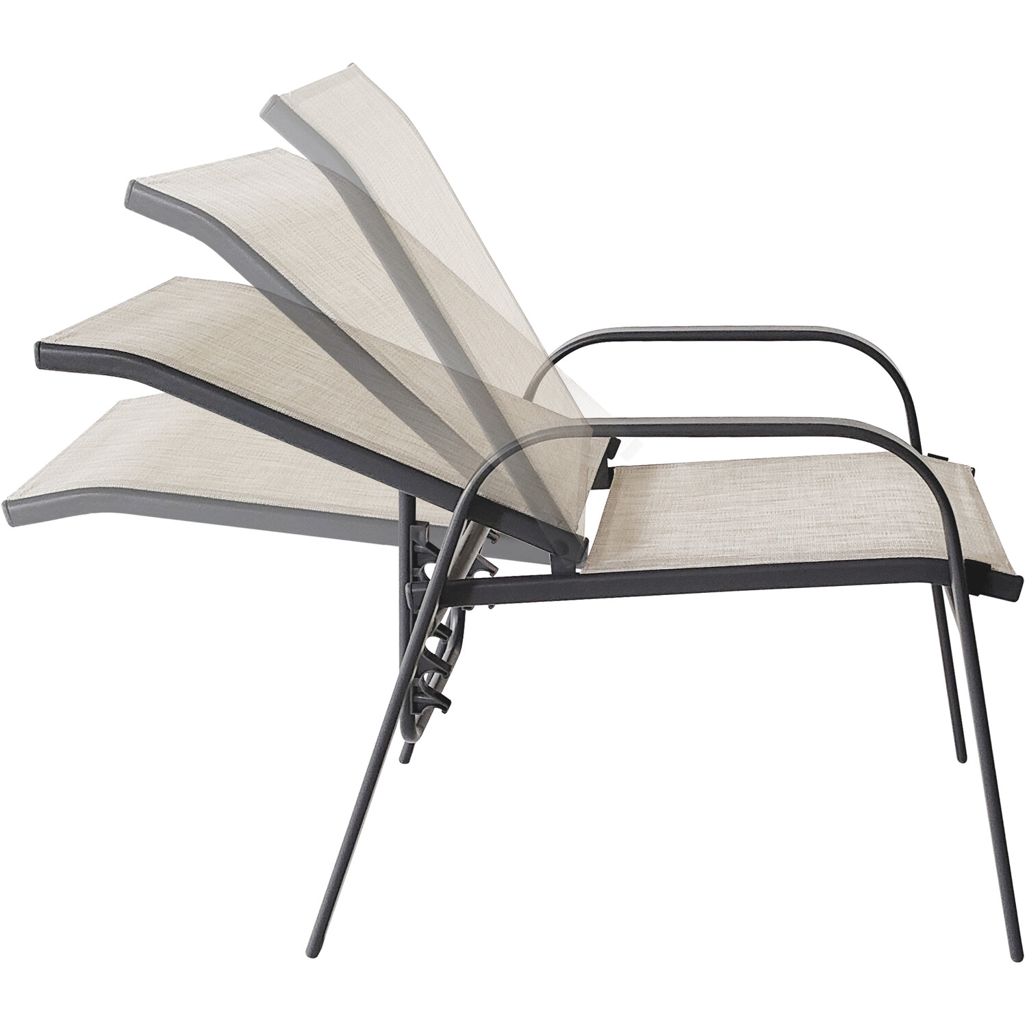 Outdoor Essentials Porto 6 Seater Textilene Dining Set Grey Image 6