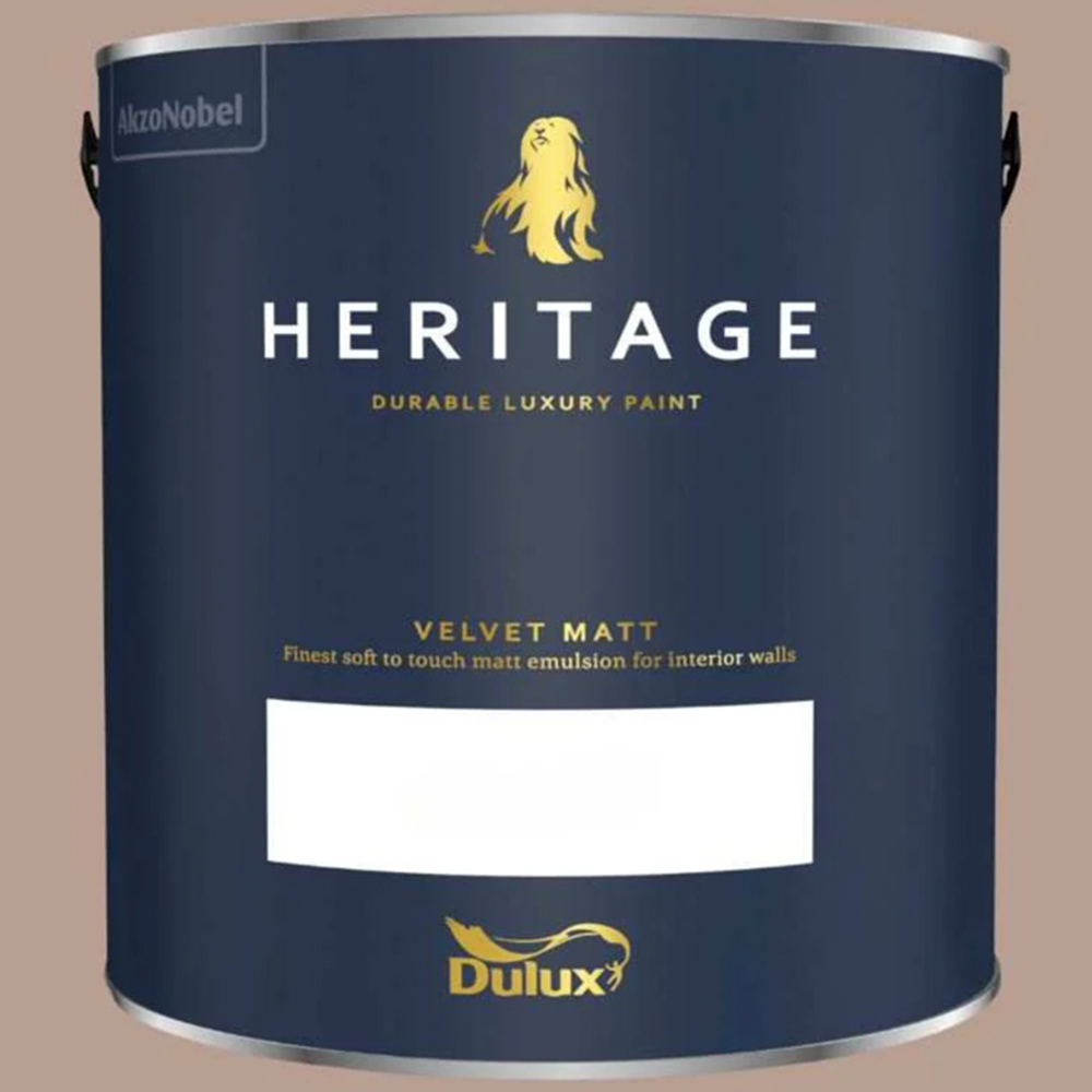 Dulux Heritage Walls and Ceilings Mid Umber Velvet Matt Emulsion Paint 2.5L Image 2