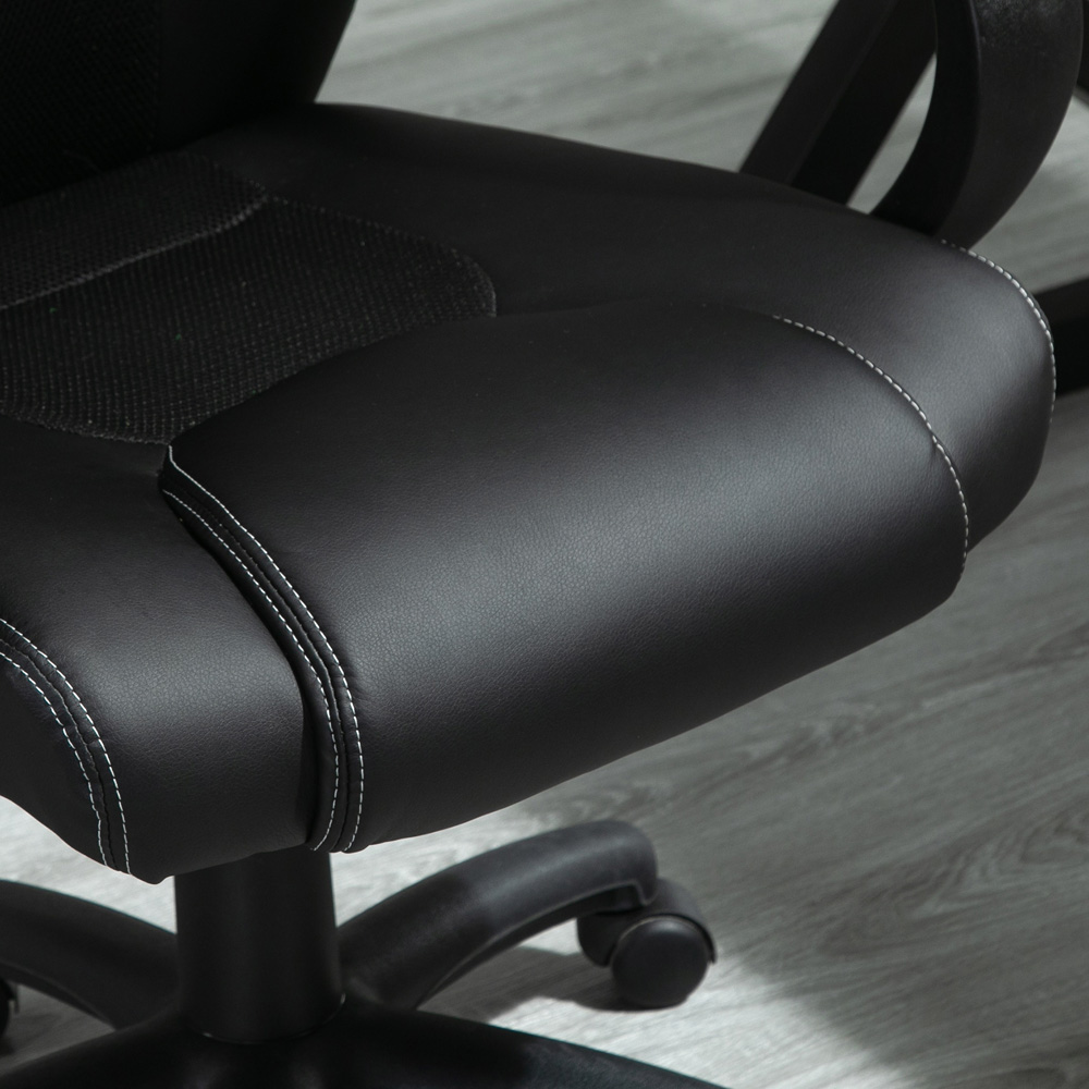 Portland Black High Back Faux Leather Home Gaming Chair Image 3