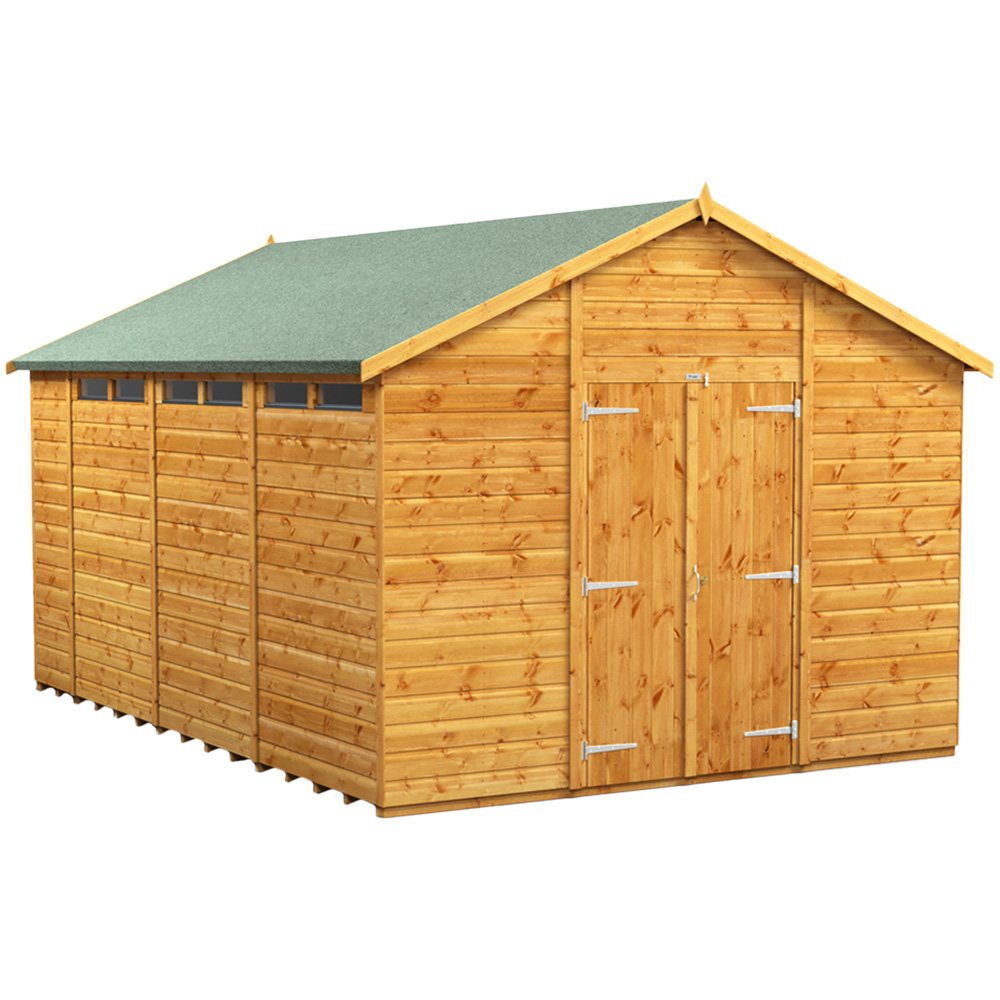 Power Sheds 14 x 10ft Double Door Apex Security Shed Image 1