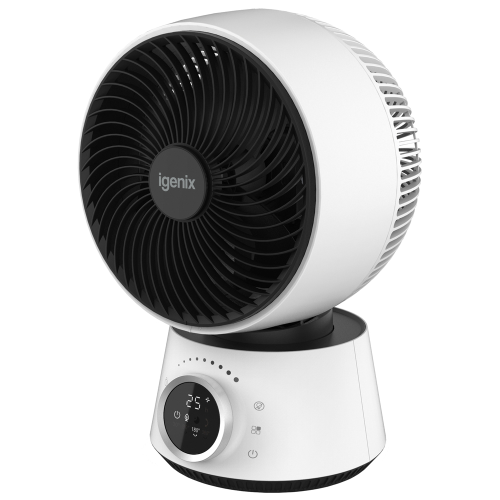 Igenix White Digital Turbo Air Circulator Desk Fan 9 inch Image 3