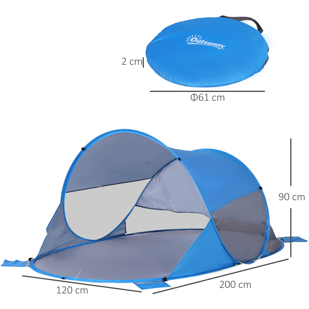 Outsunny Pop Up Portable Tent Blue Image 6