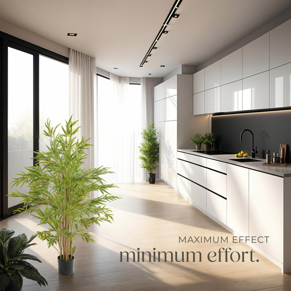 tectake Artificial Bamboo Plant in Pot 150cm Image 8