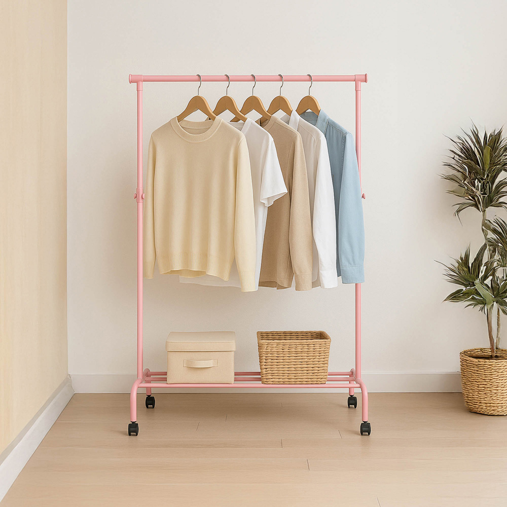 Home Vida Pink Single Garment Rack Image 5
