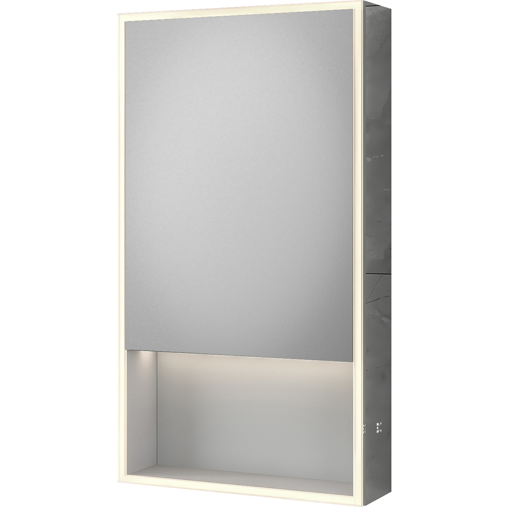 Sorrelis Aurelian Single Door Tunable LED Mirror Cabinet 90 x 50cm Image 2