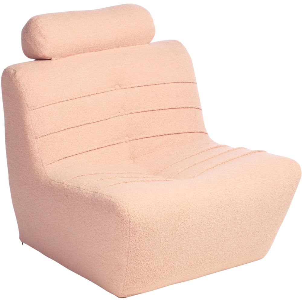 Desser Furniture Pink Boucle Fabric Cosy Chair Image 2