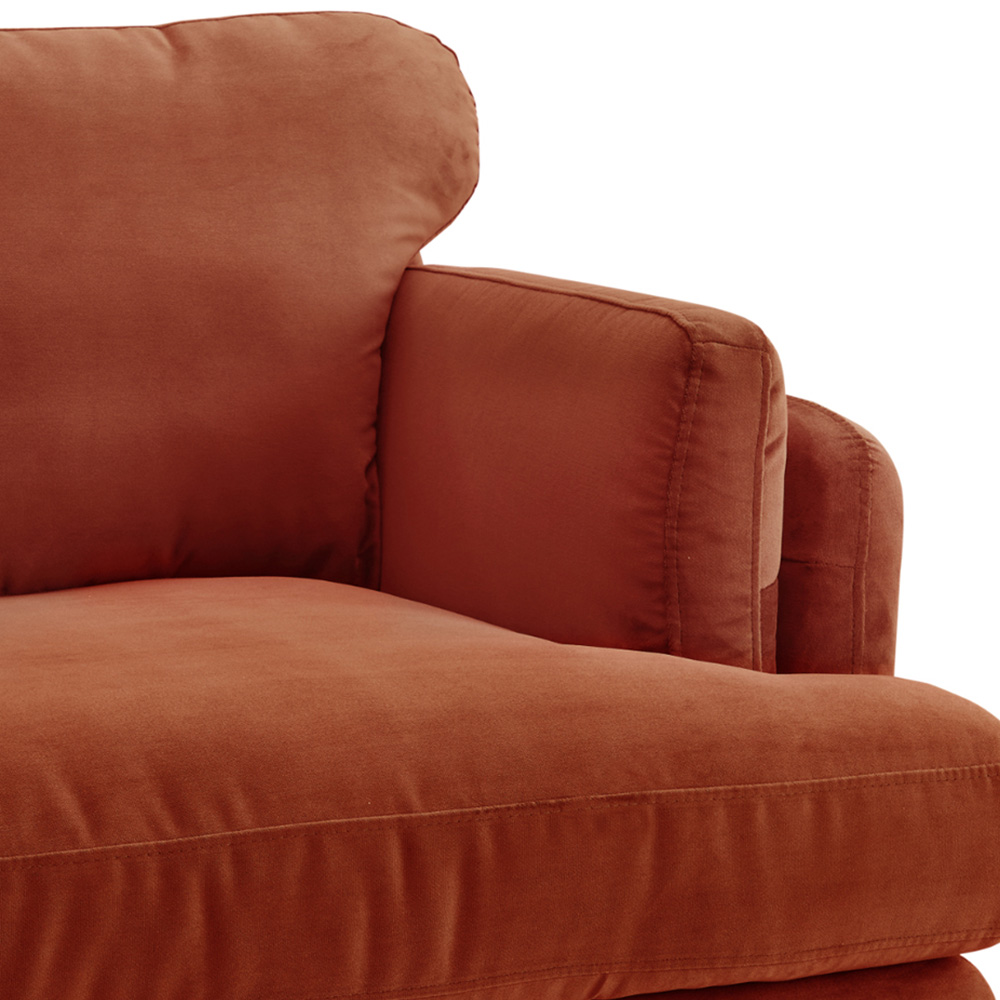 Home Detail Regent 2 Seater Burnt Orange Velvet Sofa Image 7