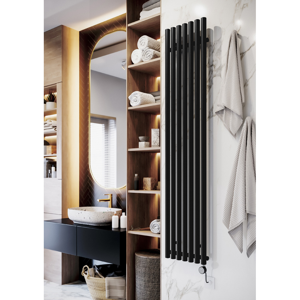 Terma Rolo Room Heban Black Electric Radiator Bluetooth 800W 1800 x 370mm Image 7