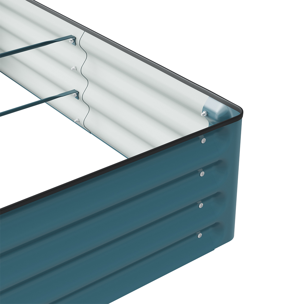 Living and Home Green Rectangular Galvanised Steel Raised Garden Bed 120 x 90cm Image 4