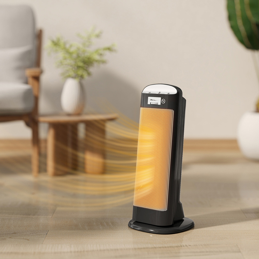 HOMCOM Black Fan Space Heater with 4 Modes 2000W Image 2