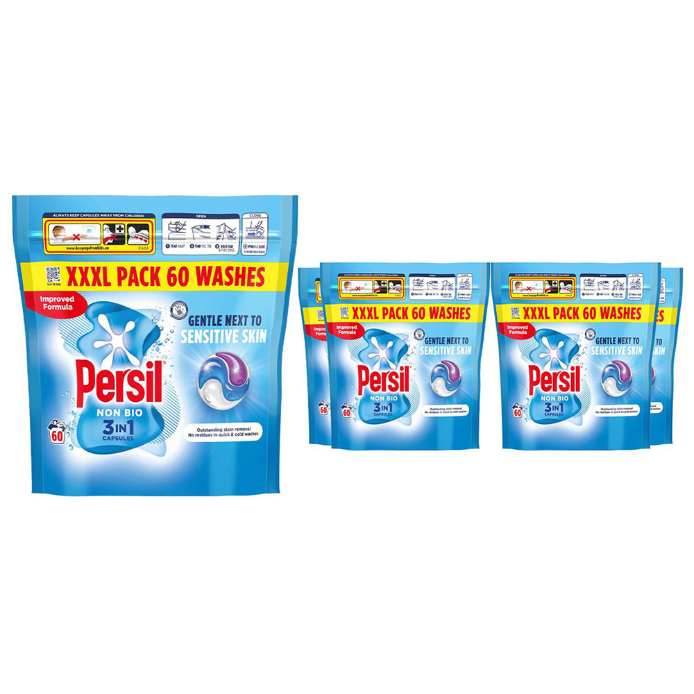 Persil Non Bio Capsules XXL 36 Washes 1.266kg 5 Pack Image 1