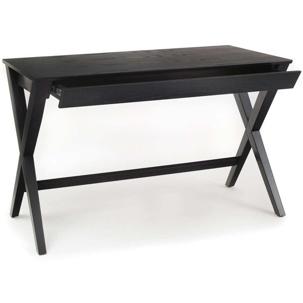 Florence Writex Single Drawer Office Desk Black Image 2