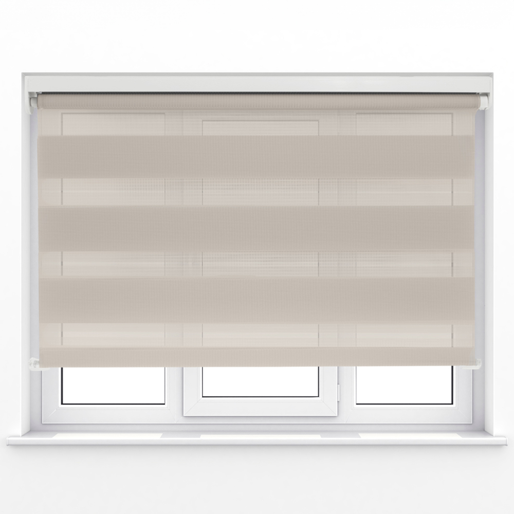 Caecus Day Night Blackout Long Drop Roller Blind Taupe 210 x 60cm Image 1