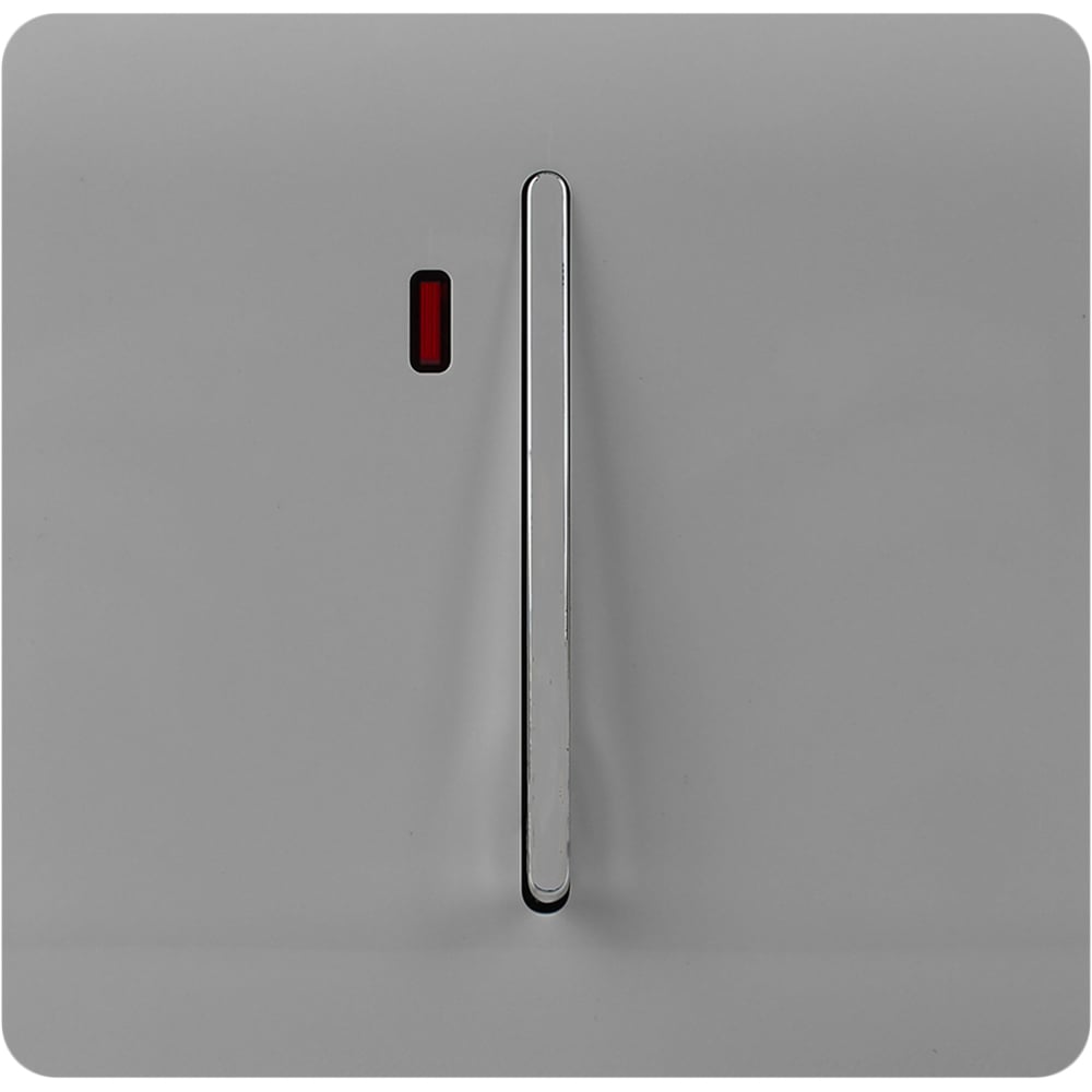 Trendi Switch 1 Gang 45amp Light Grey Cooker Switch with Neon Image 1