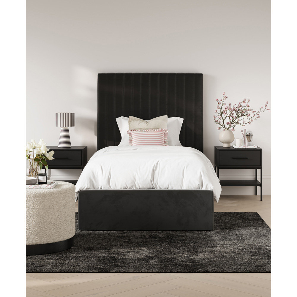 LPD Home Berlin Black Single Tall Ottoman Bed Image 7