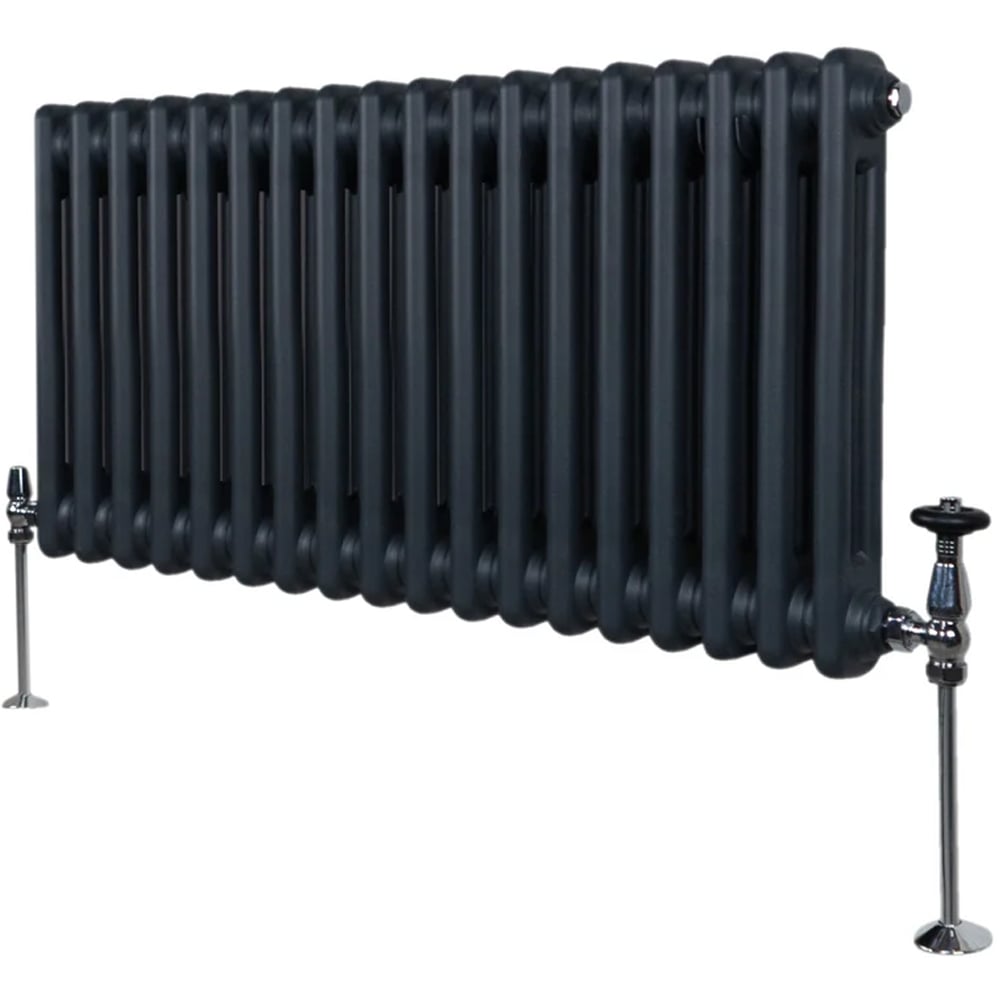 Monster Shop 1975 BTU Anthracite Grey Traditional 2 Column Radiator 300 x 832mm Image 3