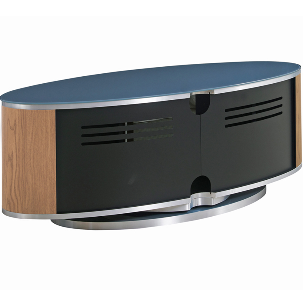 MDA Designs Luna 2 Door Grey and Oak TV Cabinet Image 5