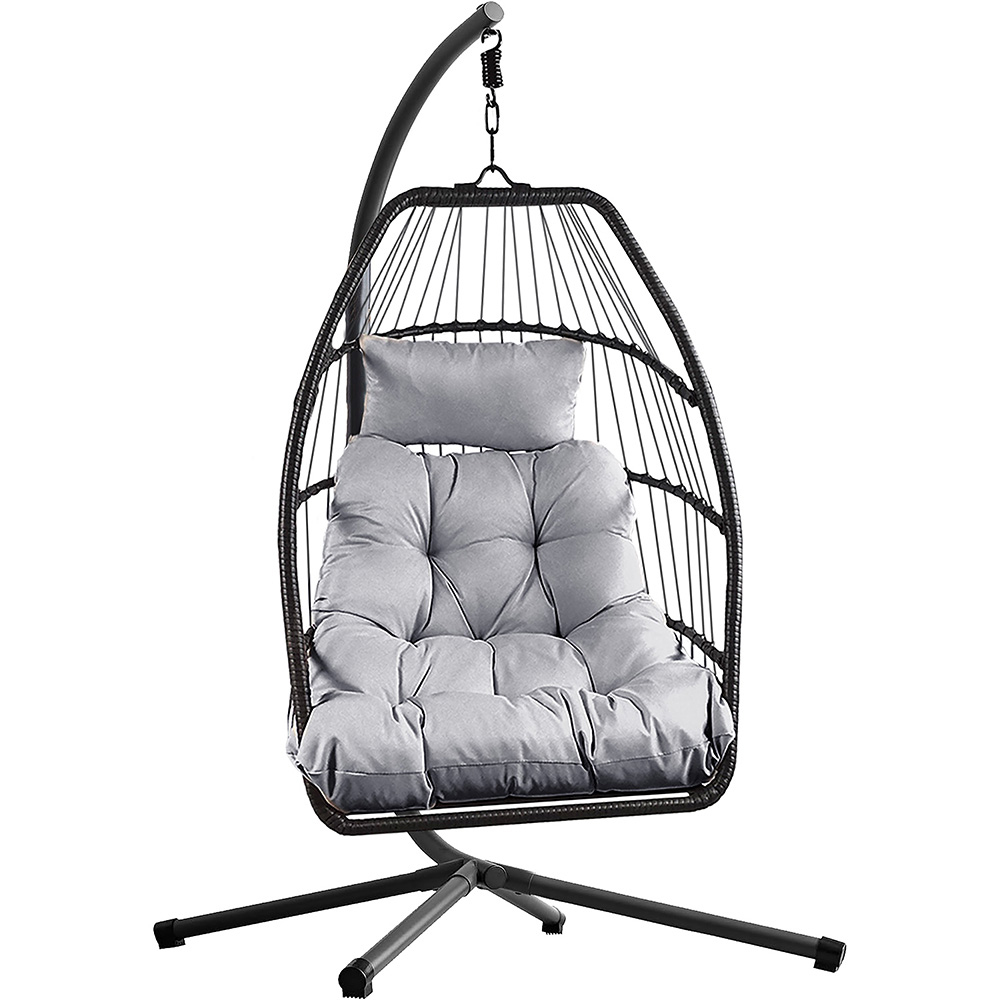 Home republic Miami Black Egg Chair with Cushion Image 2