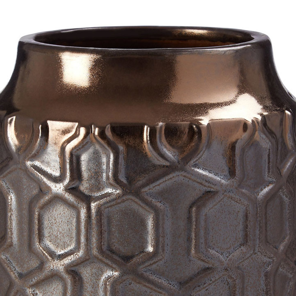 Premier Housewares Gold Zircon Small Ceramic Planter Image 4