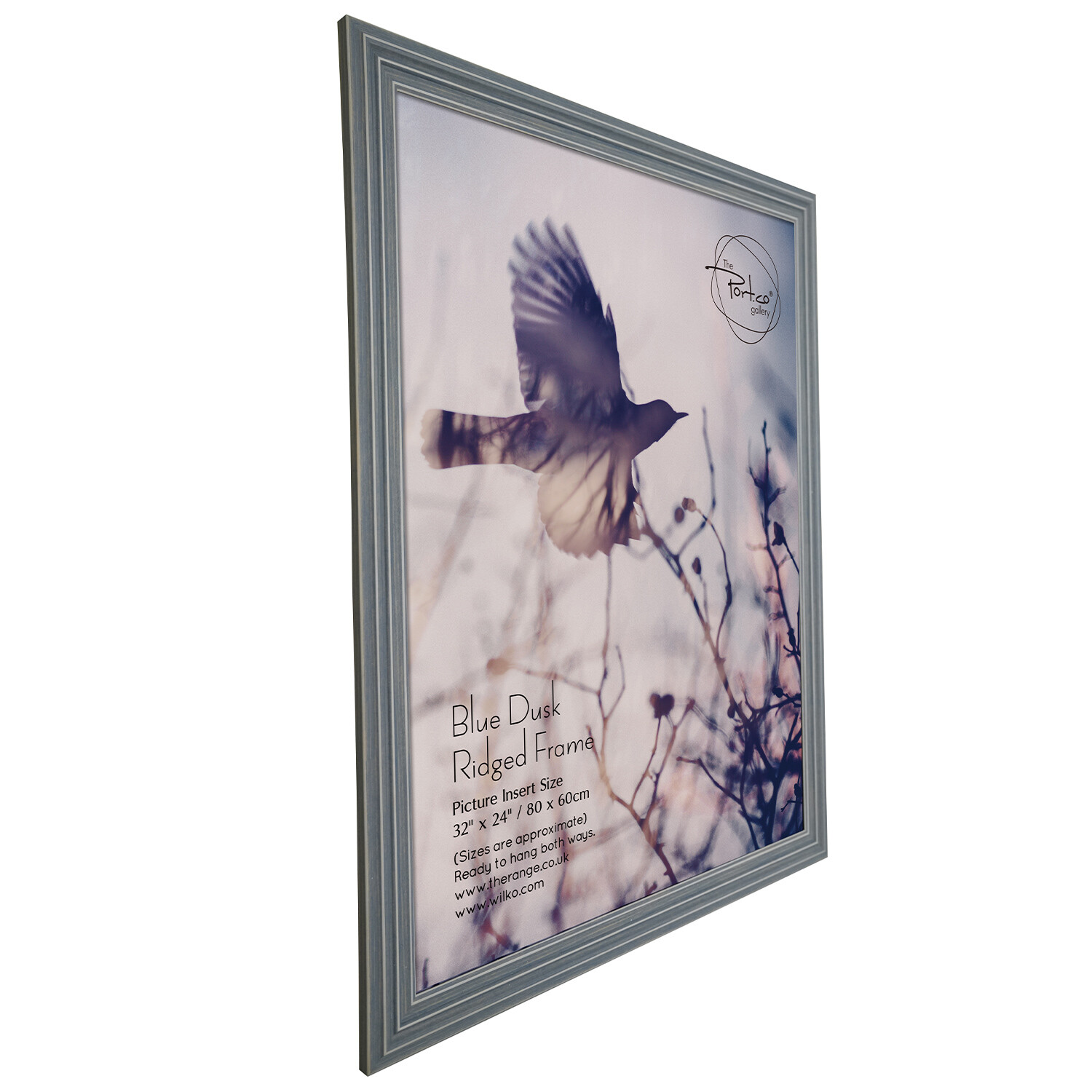 Blue Dusk Ridged Frame - Blue / 80x60cm Image 2