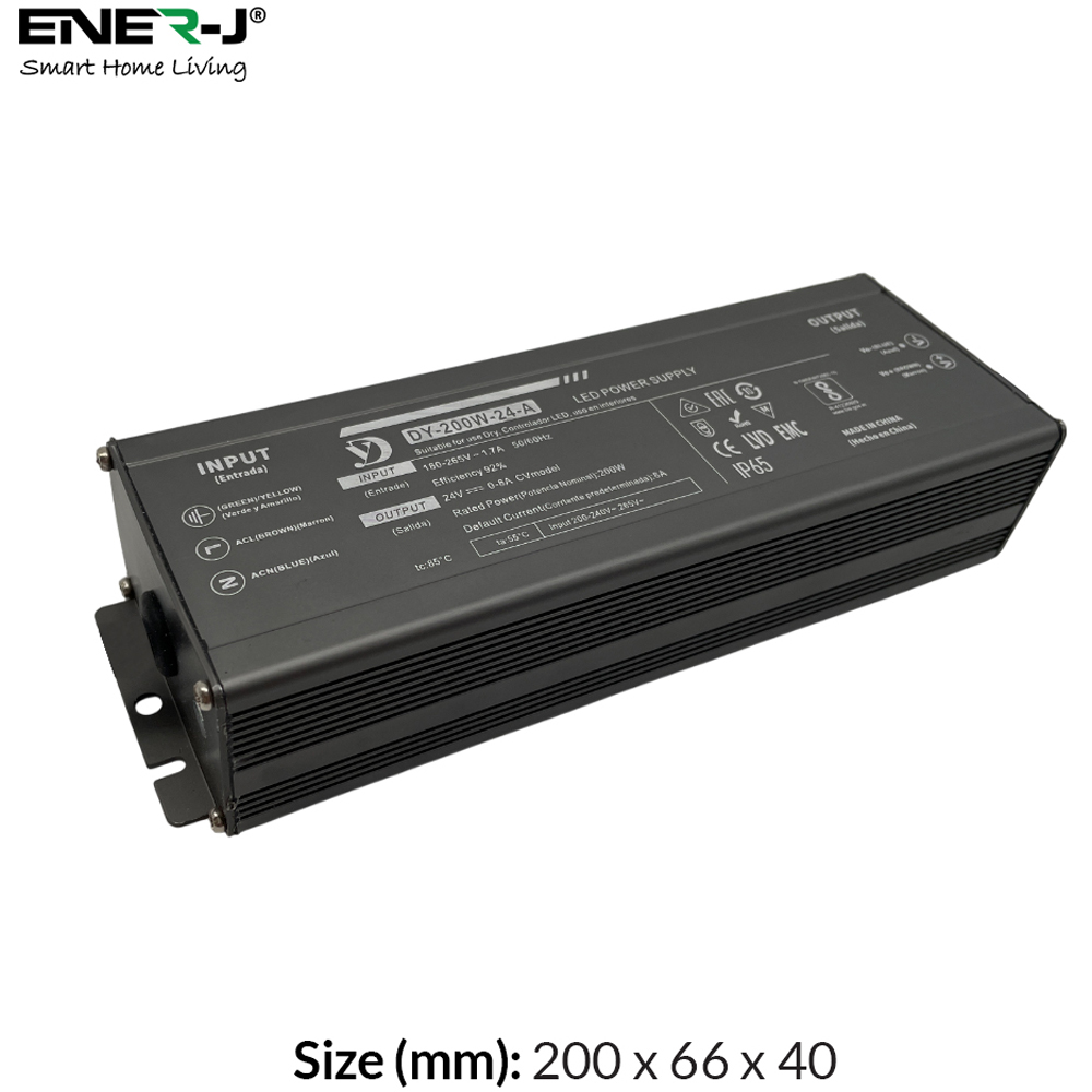 ENER-J Waterproof 200W 24V IP65 and IP67 Rated Power Supply Image 4