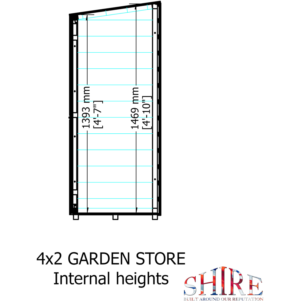 Shire 4 x 2ft Double Door Shiplap Tool Shed Image 8
