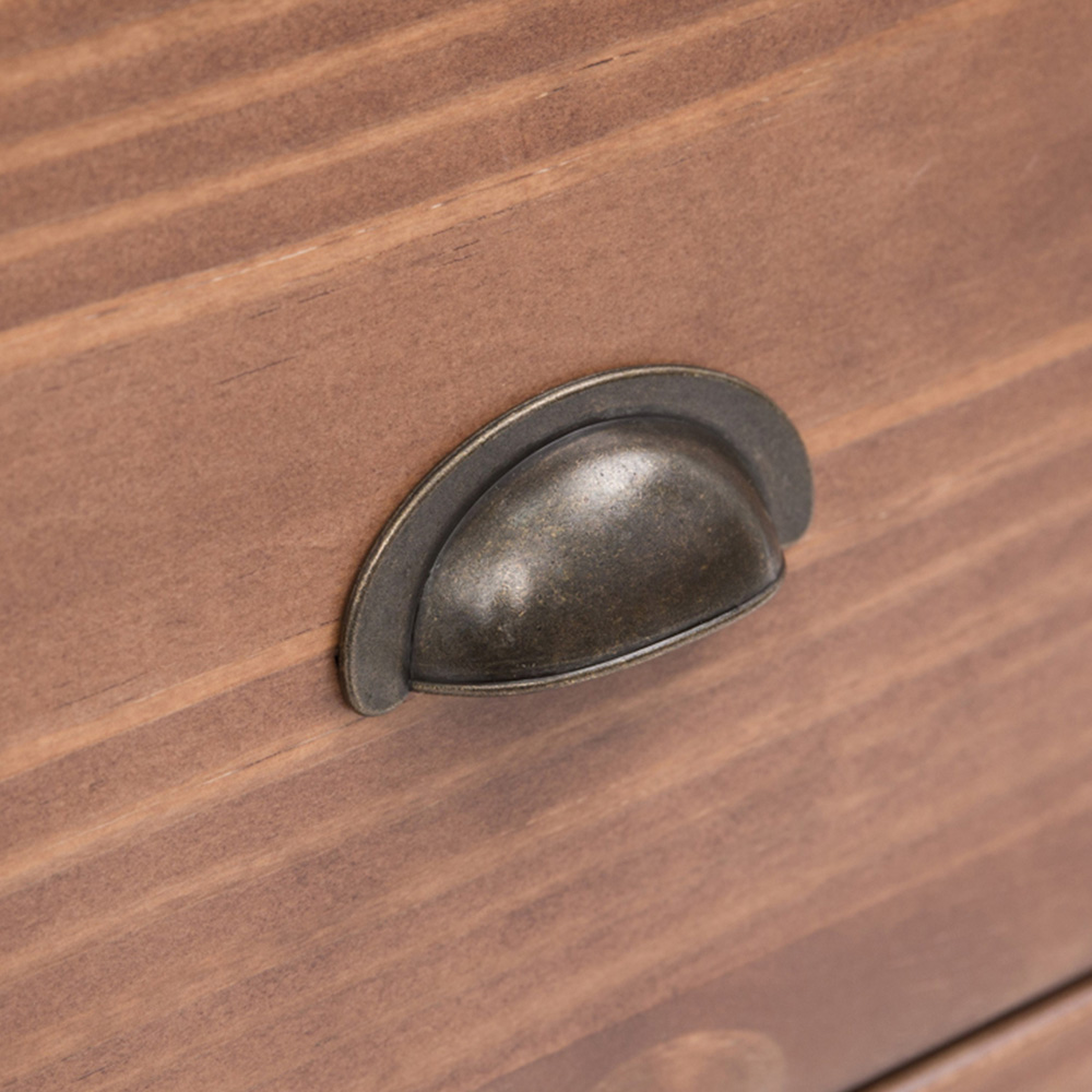 Cabinet Bits Tirolo 4 Drawer Light Brown Brass Cup Handle Chest of Drawers Image 7