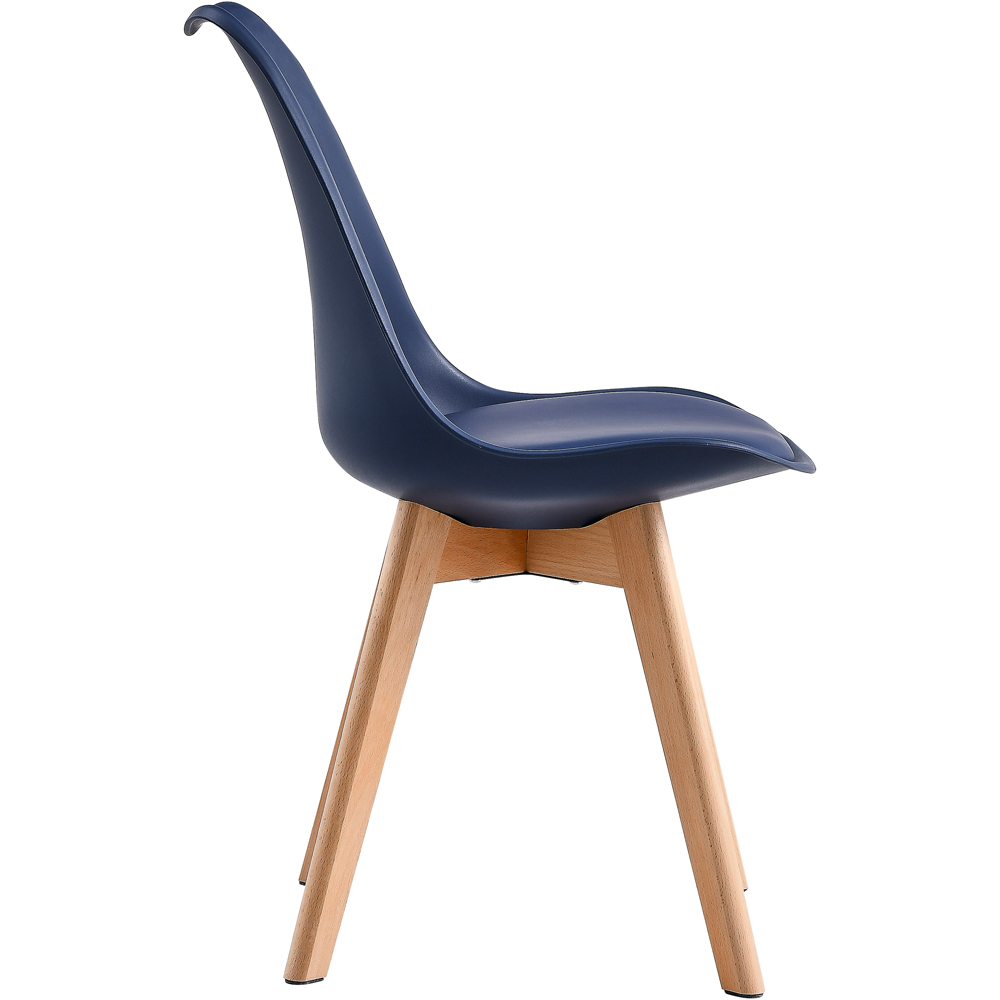 Eva Blue Padded Dining Chairs Image 4
