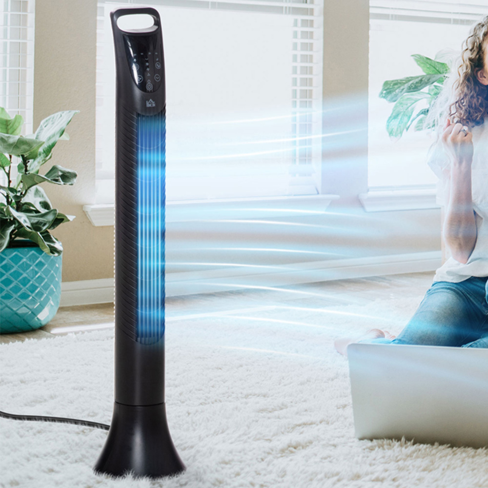 HOMCOM Black Tower Fan 36 inch Image 2