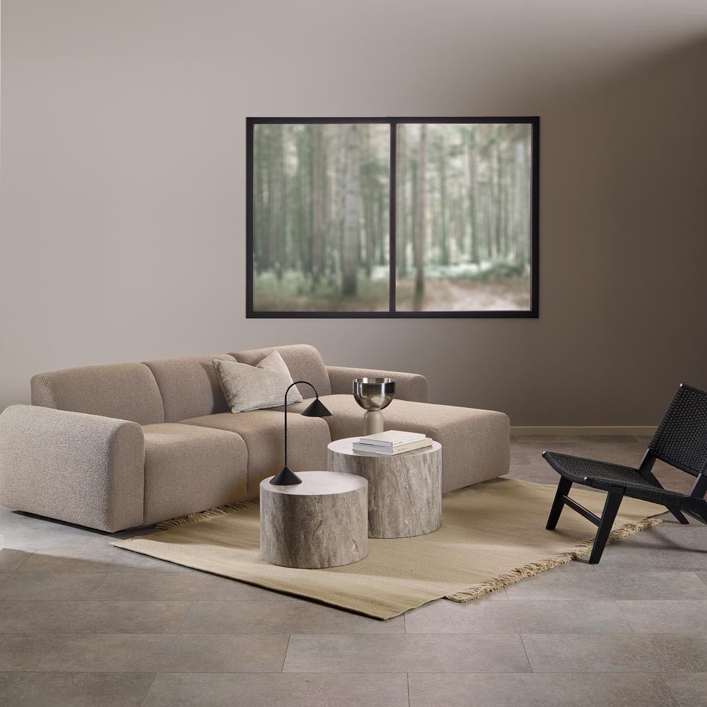 Florence Midfield 2 Seater Boucle Beige Fabric Right Hand Facing Chaise Longue Image 9