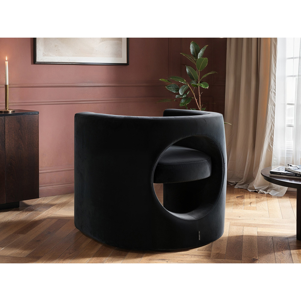 Solace+Co Leela Grey Velvet Armchair Image 6