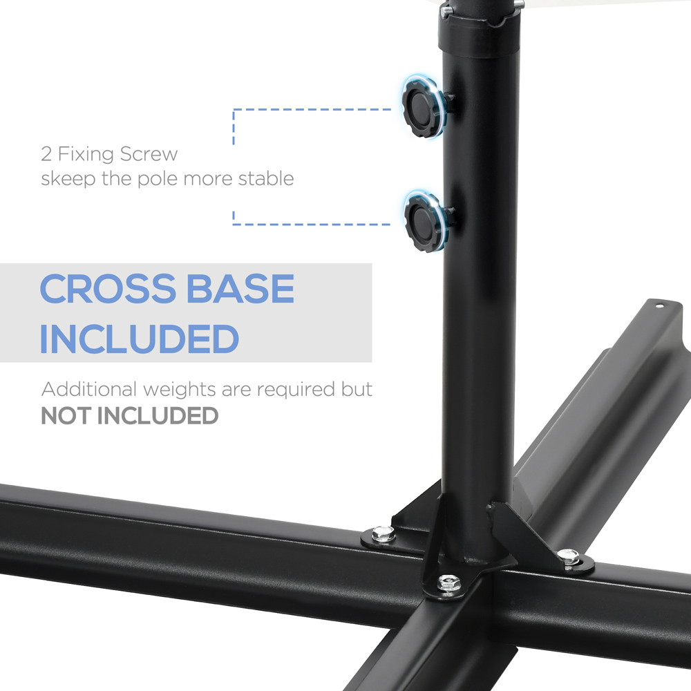 Outsunny Light Grey Rotating Offset Roma Parasol 2.5m Image 8