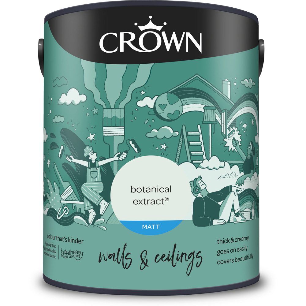 Crown Walls and Ceilings Botanical Extract Matt Emulsion Paint 5L Image 2