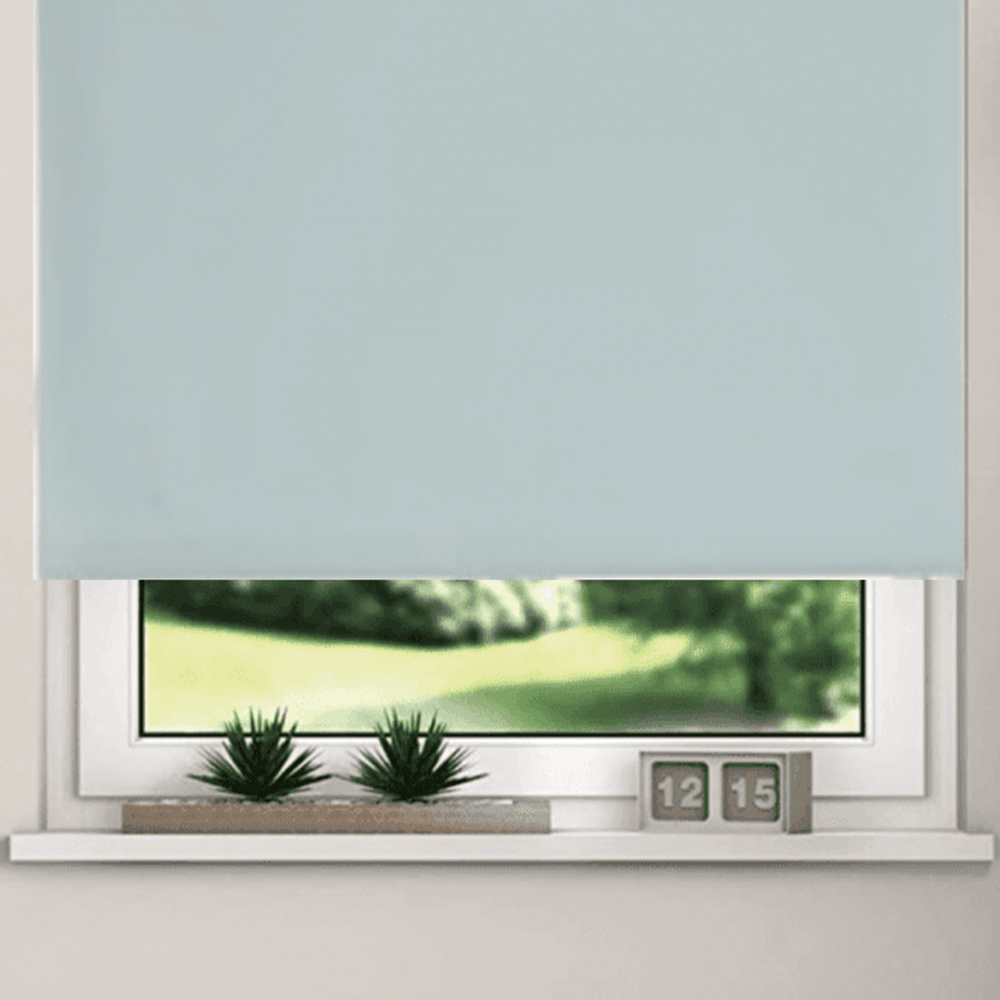 New EdgeBlinds Thermal Blackout Roller Blinds Duck Egg 110cm Image 3