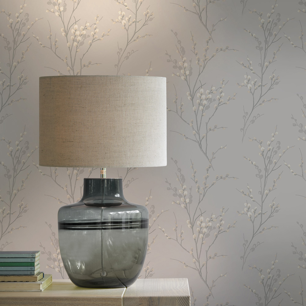 Laura Ashley Pussy Willow Dove Grey Wallpaper Image 3