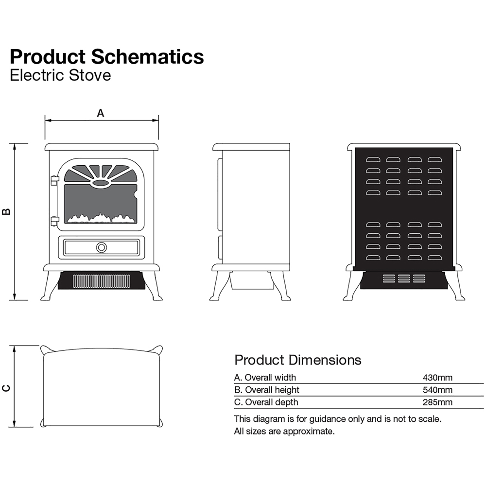 Focal Point ES2000 Grey Electric Stove 1.8kW Image 5