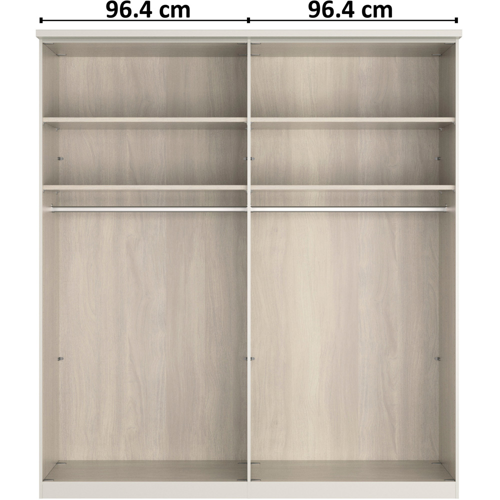 Homebase Cortiva White and Slate 4 Door Hinged Wardrobe Image 5