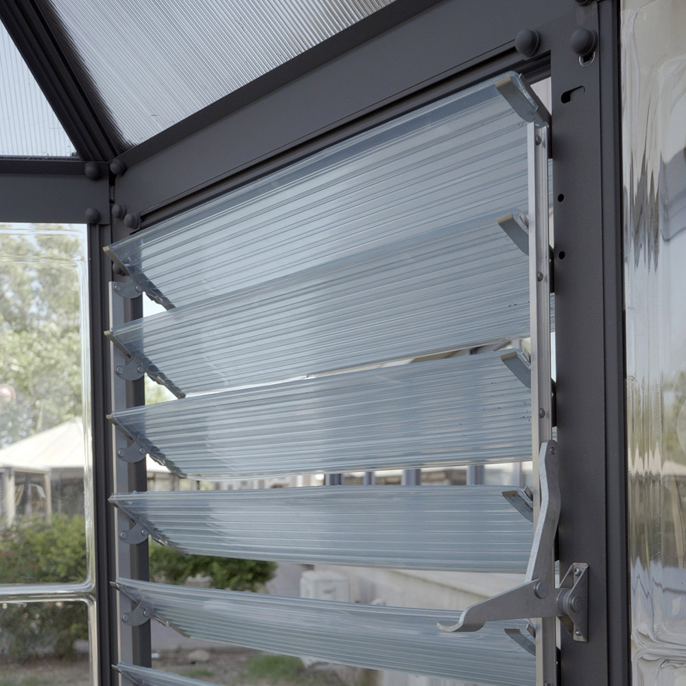 Palram Canopia Oasis Hexagonal Grey Polycarbonate 8 x 7ft Greenhouse Image 3