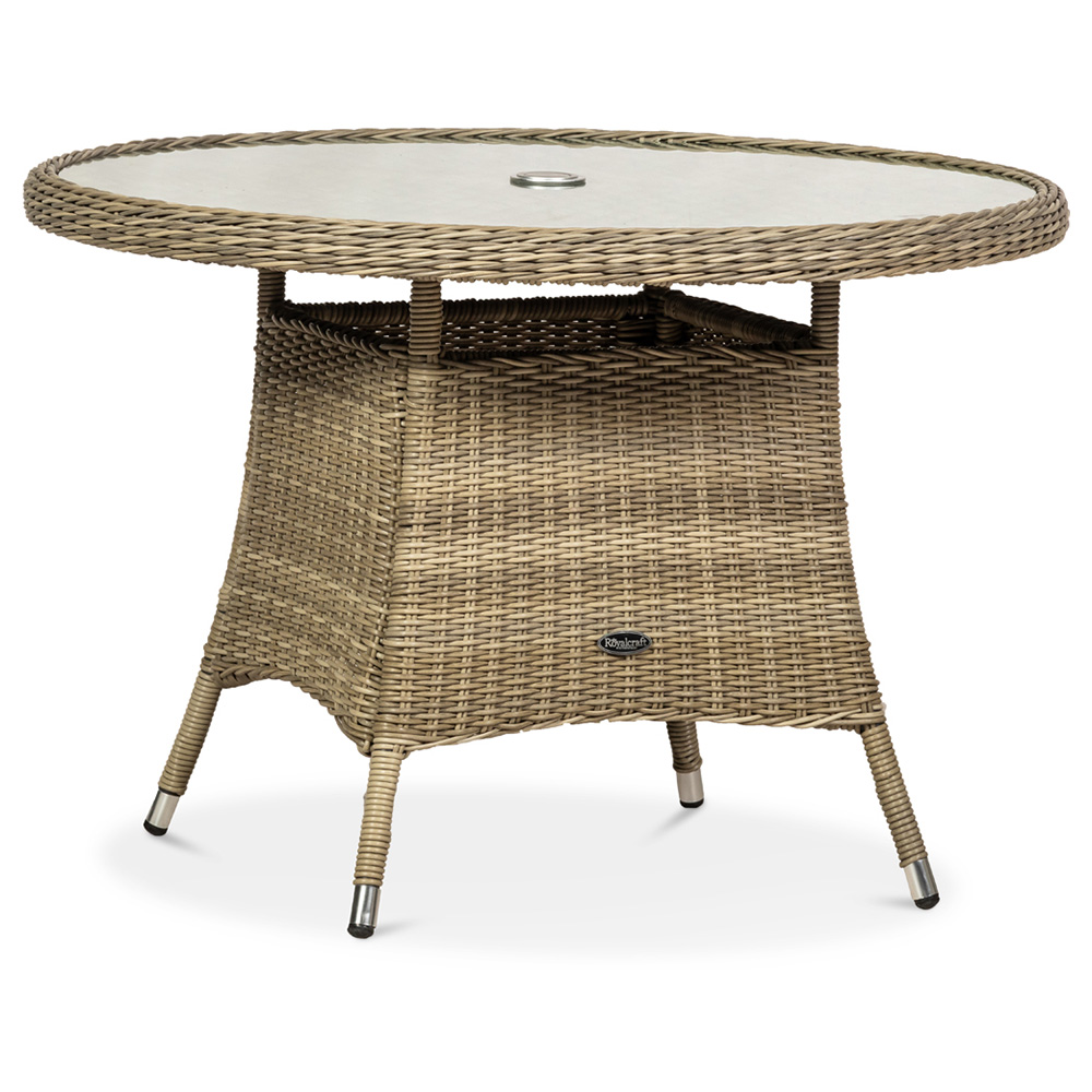 Royalcraft Wentworth Rattan 4 Seater Round Carver Dining Set Image 7